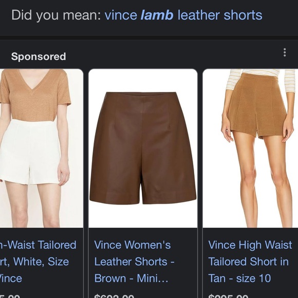 Vince lamb leather short - Picture 14 of 15